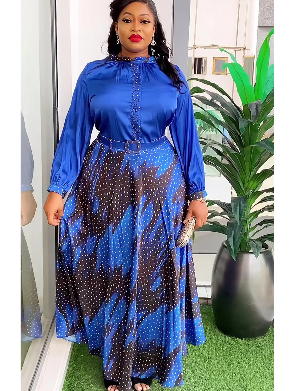 African Clothes for Women 2 PCS Sets Tops And Skirts Suits Dashiki Ankara Turkey Outfit Robe Plus Size Wedding Party Dresses