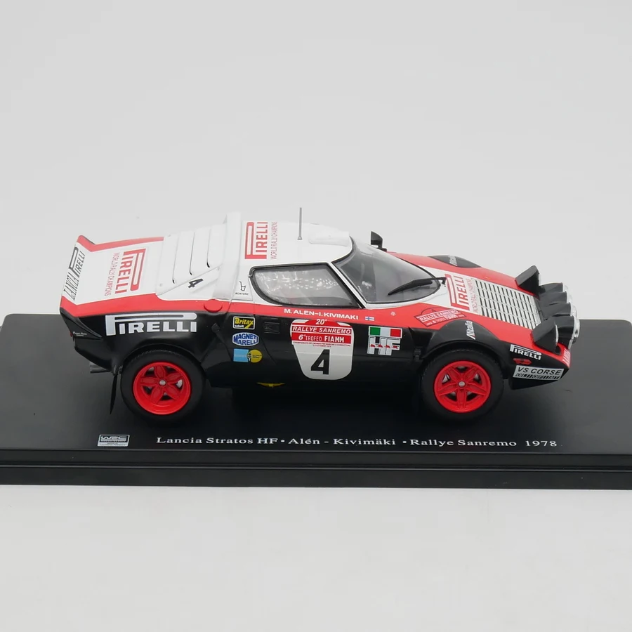 Ixo 1:24 Scale Diecast Alloy Lancia Stratos HF WRC 1978 Toys Cars Model Classics Adult Collection Souvenir Gifts Static Display