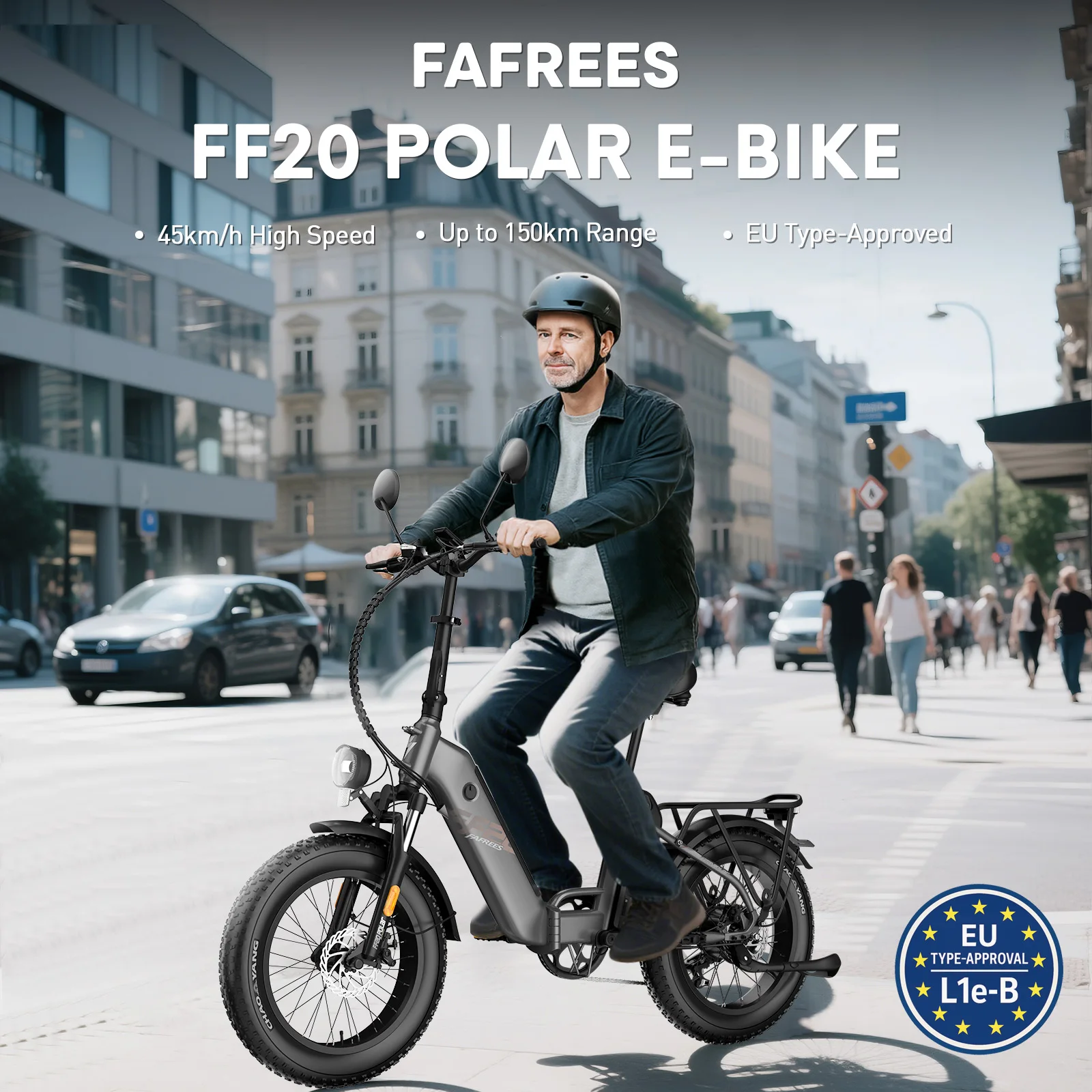 Polar FAFREES FF20 Bicicleta Eléctrica – Neumáticos Anchos - imagen 3