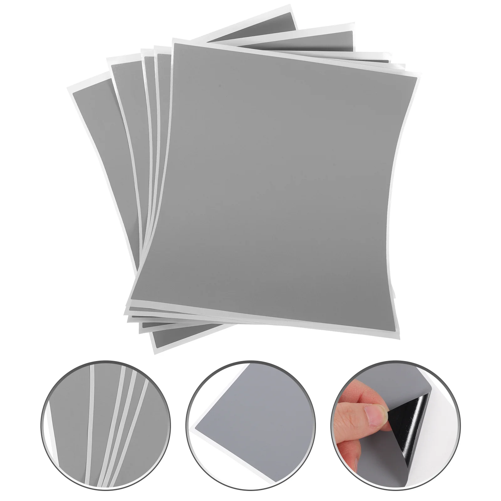 5 Sheets Scratch Card Stickers Postcards Label off Labels Prizes Flash Grey Paper Party Game