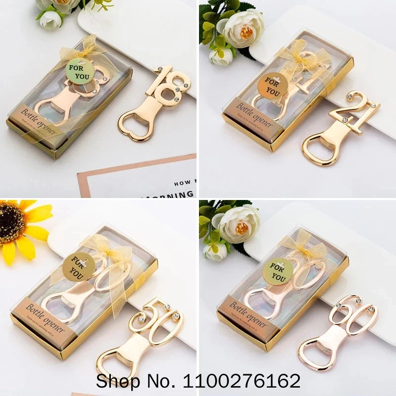 

10pcs Wedding Anniversary Party Favors Adult Ceremony Guest Giveaways Birthday Creative Gift Bottle Opener For Party Present