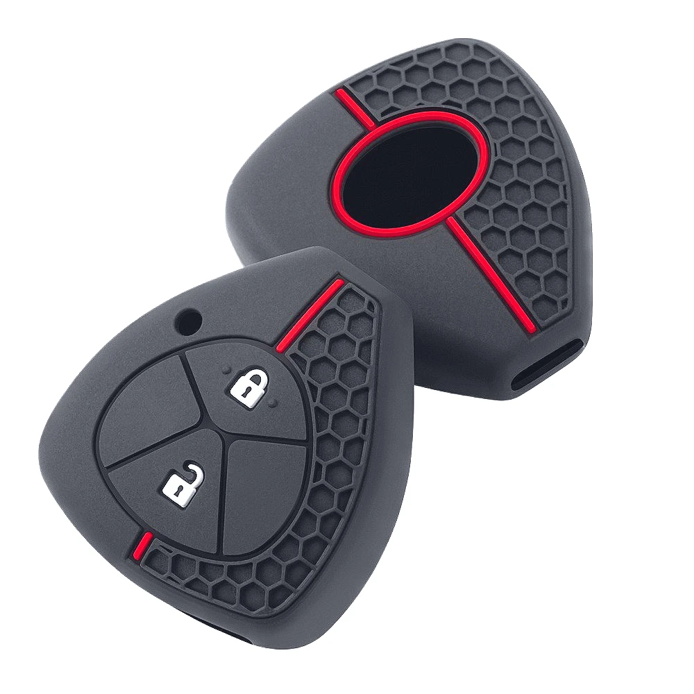 

For Toyota Corolla VIOS Camry Yaris RAV4 HiLux Cruiser Fortuner 2 Buttons Auto Key Shell Fob Holder Bag Car Key Case Cover