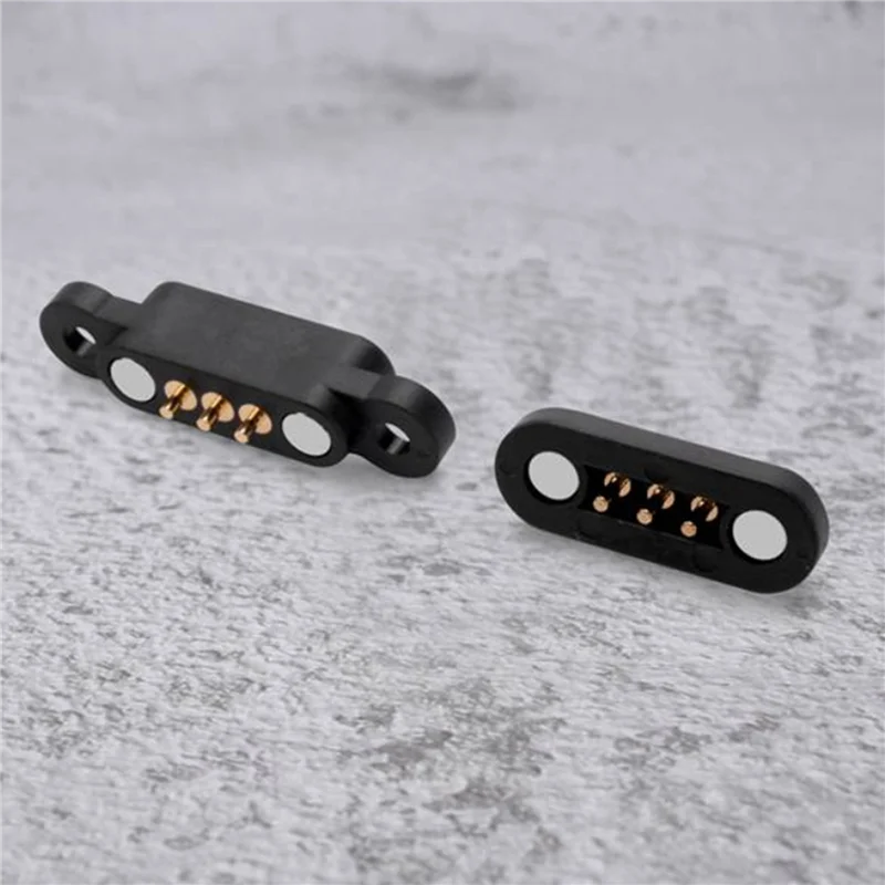 

【Купите это ниже!】40 пар 3-контактных подпружиненных магнитных разъемов Pogo Pin, 3 положения магнитов, шаг 2,3 мм, сквозные отверстия, мужской и женский Pr