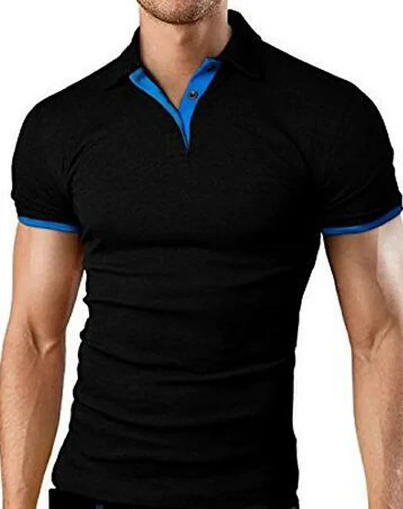Men's Polo Shirts in Solid Colors for Spring and Summer: Youthful Trendy Casual Turned-Down Collar Short Sleeve T-Shirts