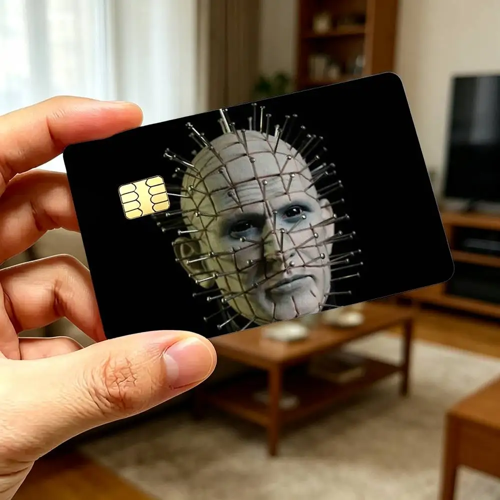 Movie Hellraiser P-Pinhead Credit Card Stickers Skin For Bank Debit Decorative Protection Scratch-resistant Gift