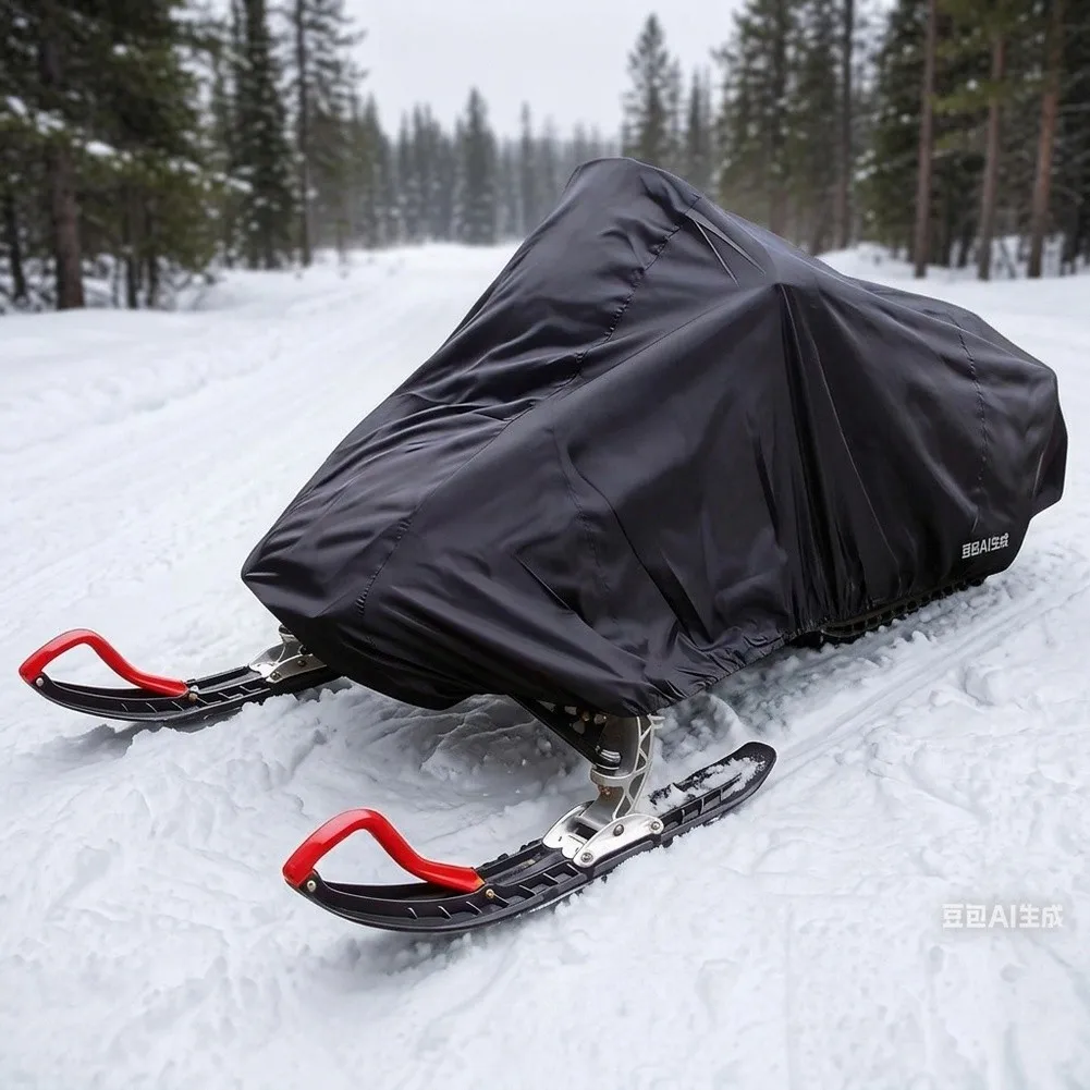 Waterproof Sled Shield Snowmobile Cover Harsh Weather Protection Reinforced Stitching Full Elastic Hem For Snowmobile Transport