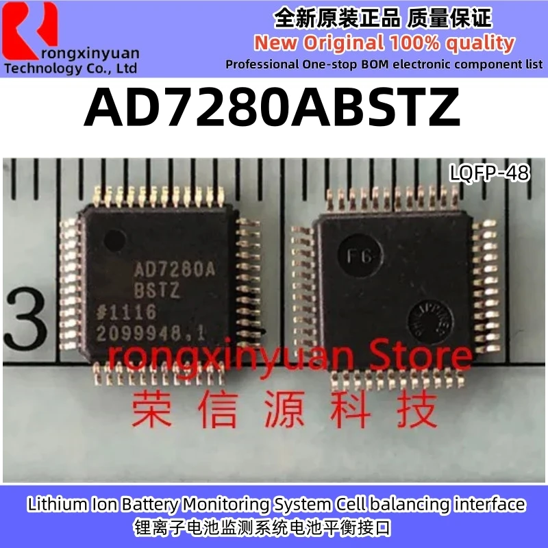 

AD7280ABSTZ LQFP-48 AD7280ABSTZ-RL AD7280A Lithium Ion Battery Monitoring System Cell balancing interface 100% New original