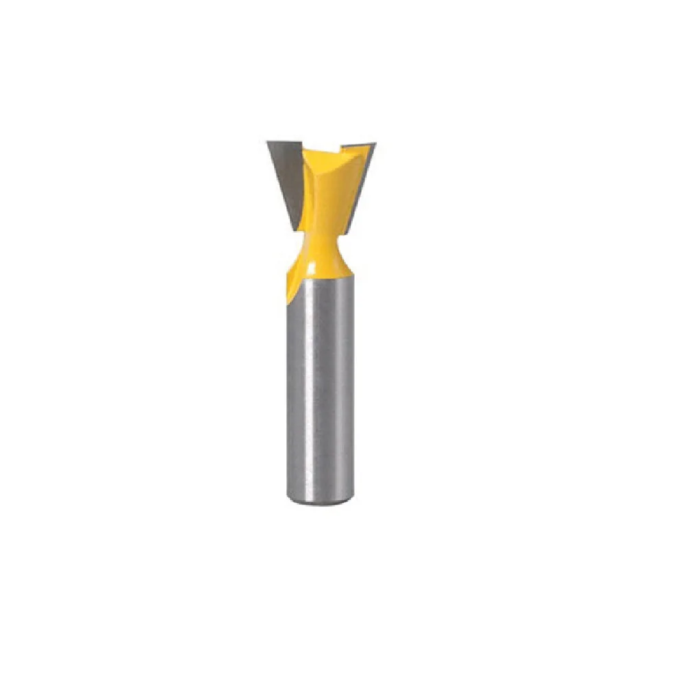 Amarelo Milling Cutter Tool, Bits Router, 14 Graus, 8mm, Shank Acessórios, Dovetail Joint, 1 Pc