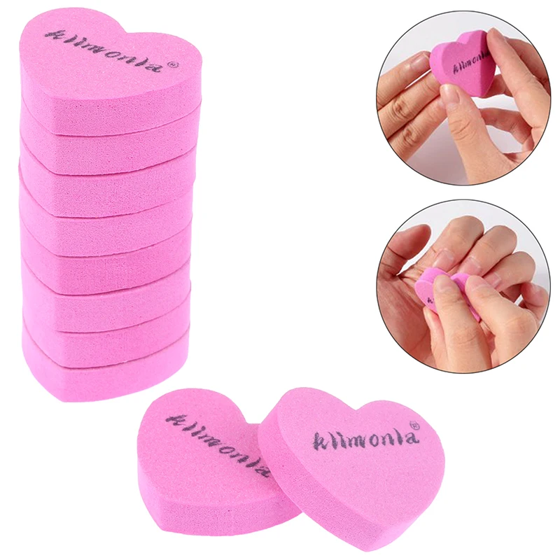 10Pcs Mini Nail File Double Sided Manicure Pedicure Lime Heart Buffer Sanding Files Nail Art Tool