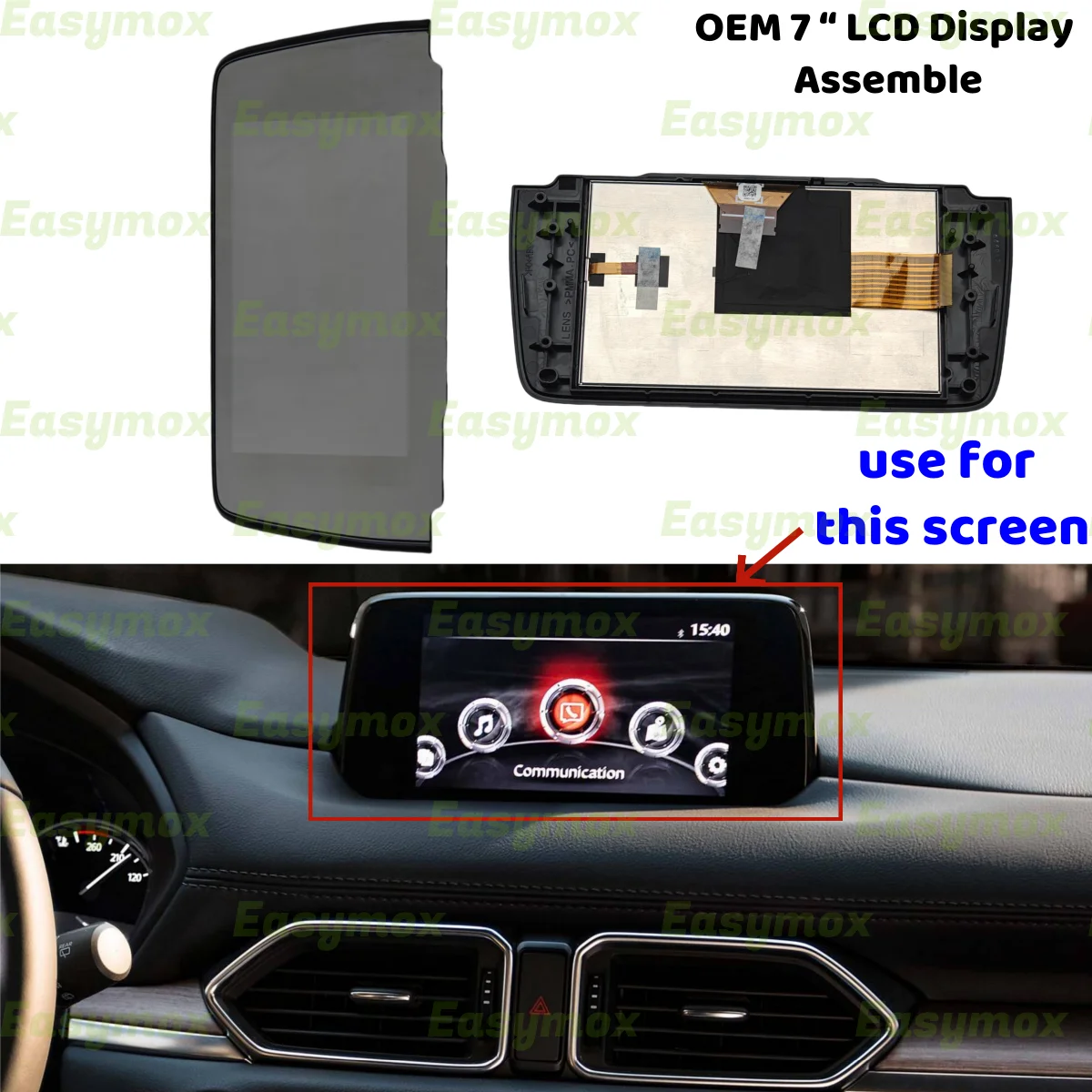 

7" LCD Display Touch Screen for 2017-2021 Mazda CX-5 Radio Navigation