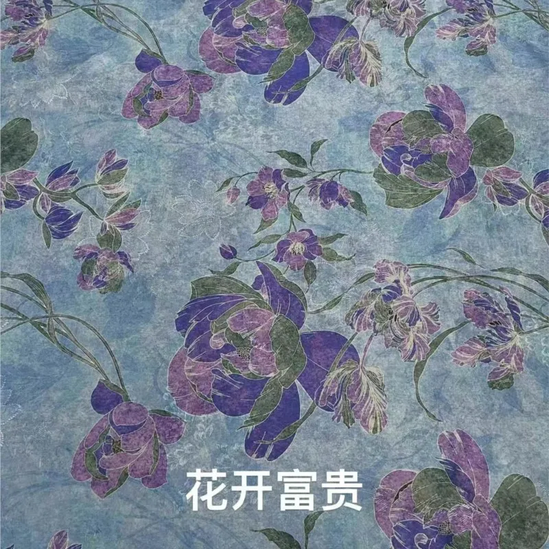 ผลิตภัณฑ์ใหม่ทําจากผ้ากอซผ้าไหมกุหลาบดอกไม้เจาะรูสําหรับชุดกี่เพ้าที่มีสไตล์และ