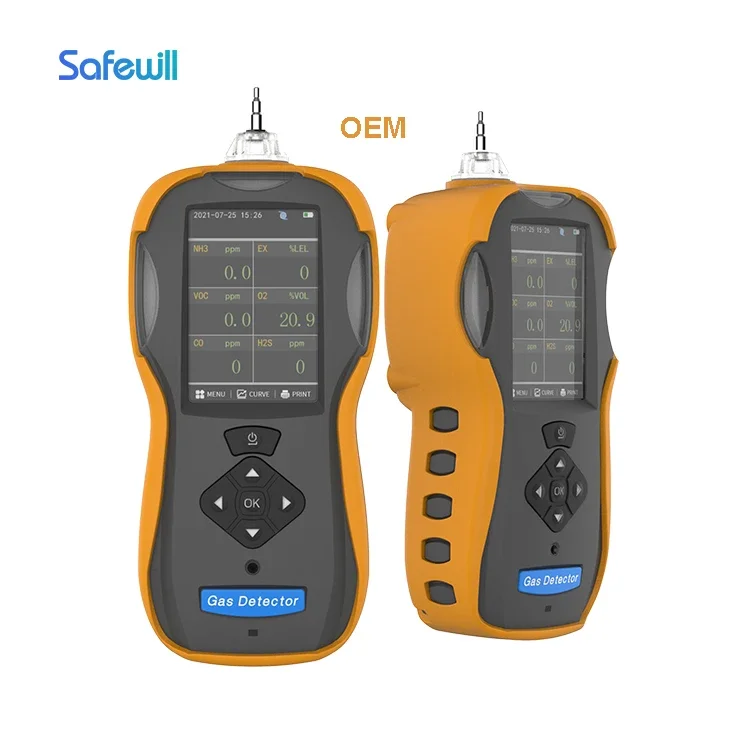 Safewill Cheap Industrial Gas Leakage Detector Tester Alarm ES60A Portable 6-in-1 VOC Gas Detector with PID Sesnsor