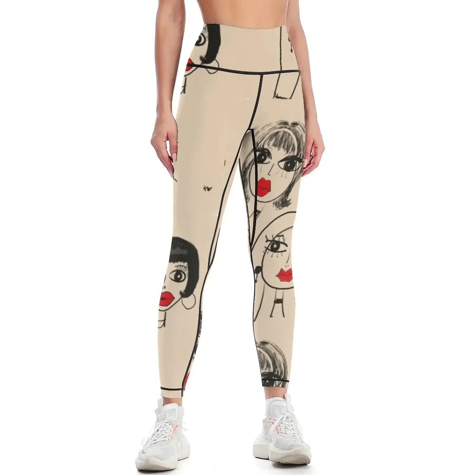 

Buttoned Lips. Shhhh Leggings legging gym gym womans Women's tights gym pants Womens Leggings