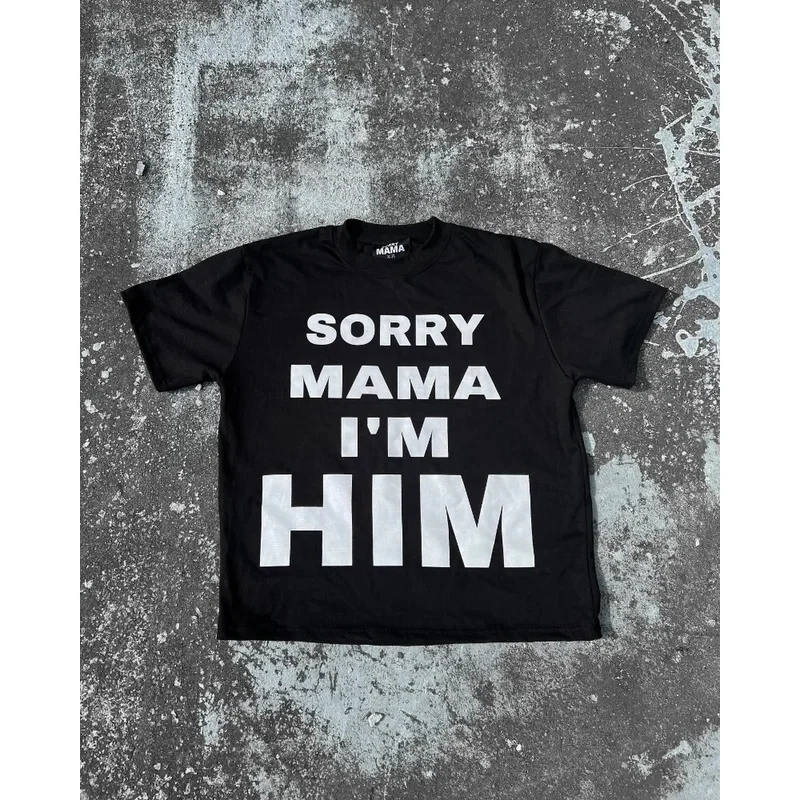 2024 sommer Vintage High Street Alphabet Drucken übergroßen T-shirt Männer y2k Gothic Harajuku Mode Lässig lose paar hemd