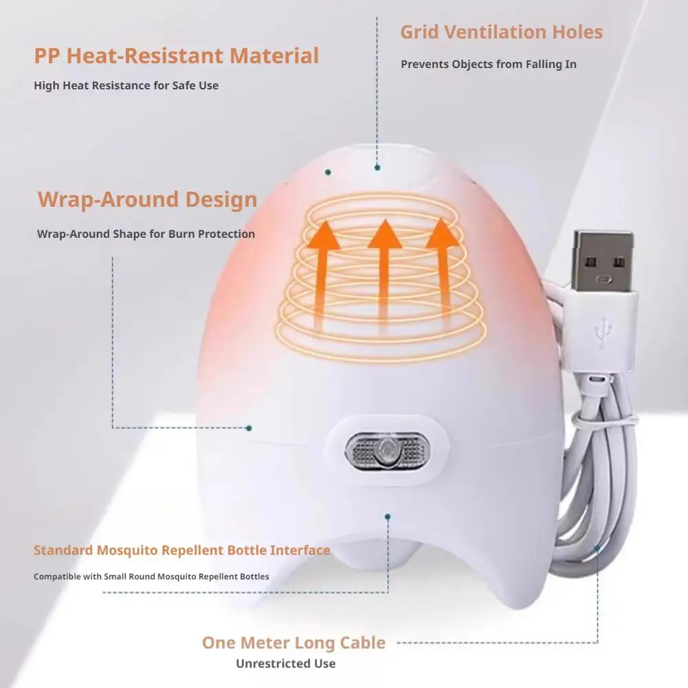 1SET USB Car Electric Mosquito Repellent Device Mobile Plug-In Heater Home Universal Mosquito Control Incense for Vehicle Safety view 4