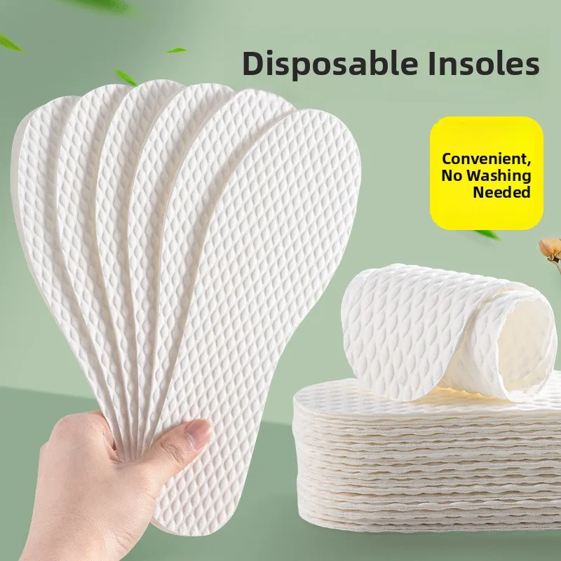 Ultra-Thin Breathable Sports Shoe Insoles Wood Pulp Absorbent Soft Sweatproof for Men Women Military Training Summer Flip Flops