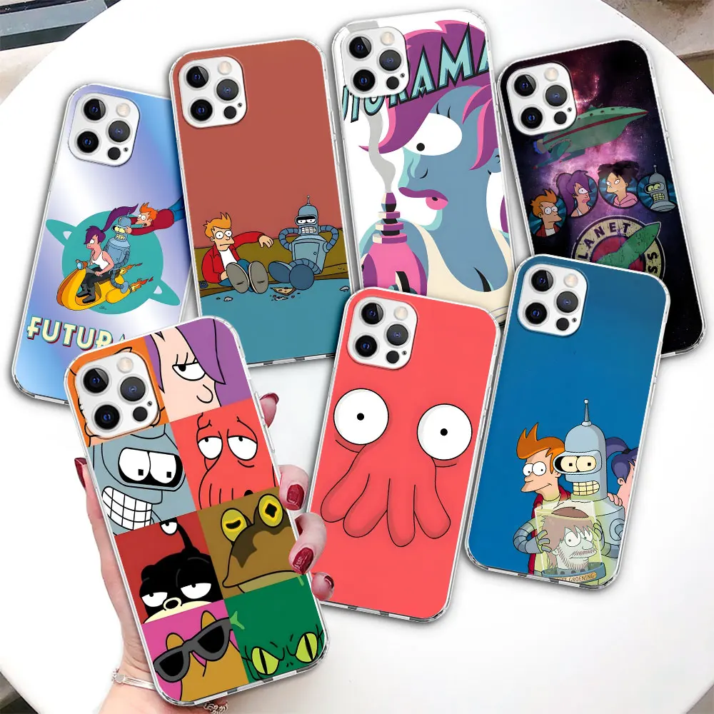 Futurama John Zoidberg Aloa Mars Case for Apple iPhone 11 13 12 Mini 14 15 Pro Max XR 7 8 Plus X XS XS Transparent Phone Cover