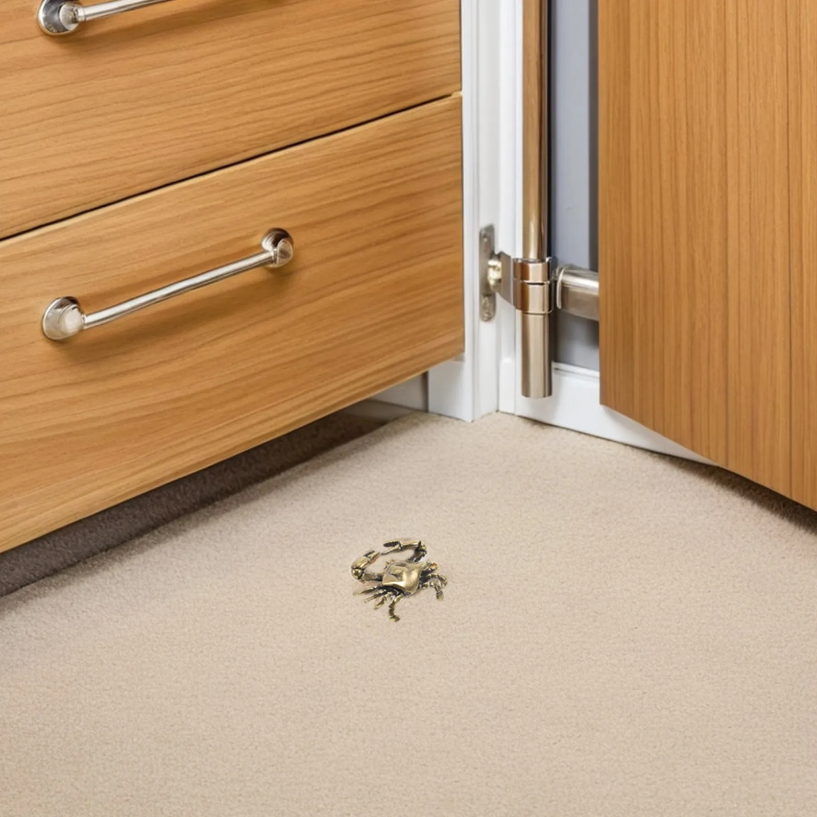 2 Pcs Crab Door Handle Beach Theme Drawer Pulls Themed Dresser Cabinet Knobs Brass Decor