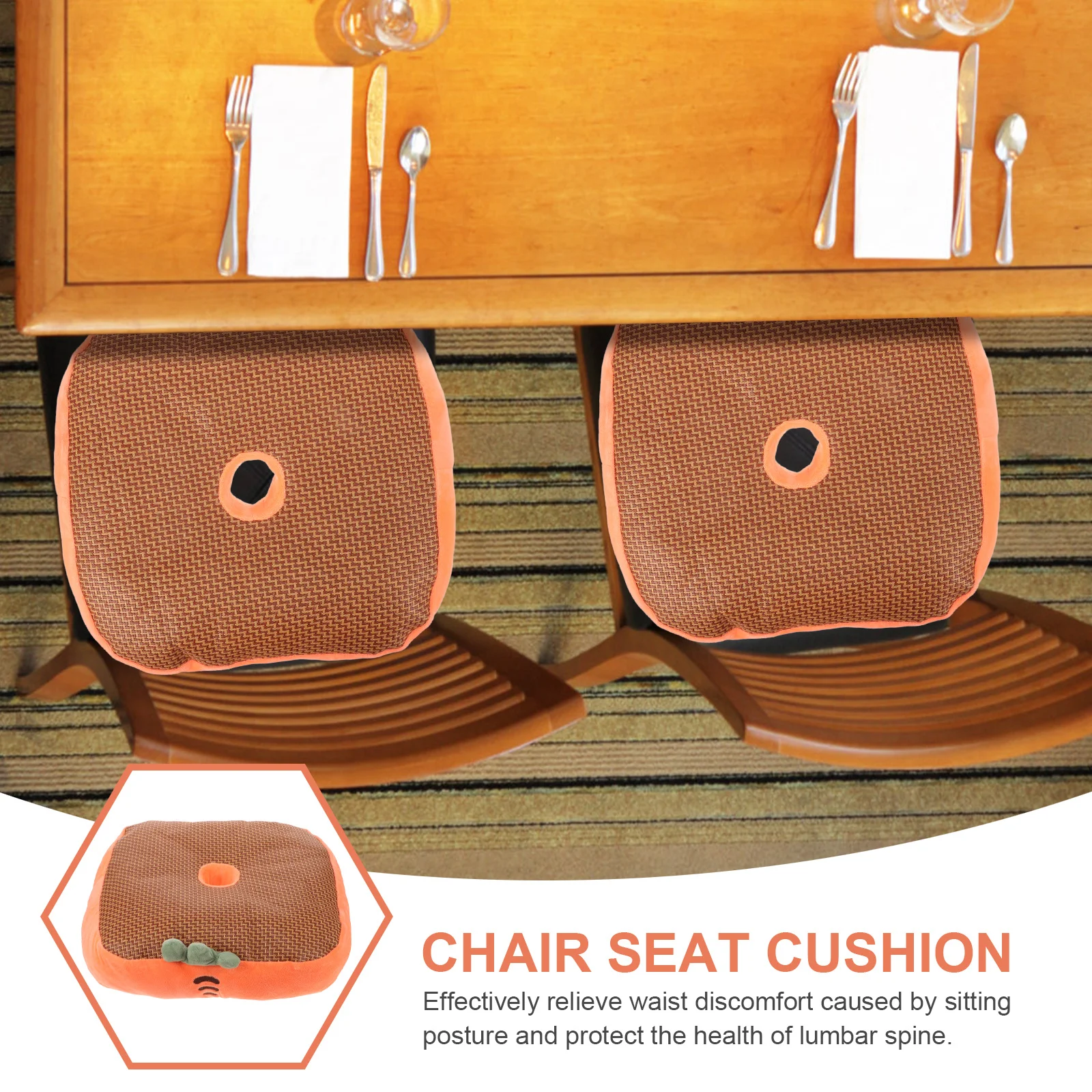 

Carrot Chair Cushion Comfortable Office Chair Seat Pad Car Seats Cushion Non Slip Sitting Support Mat Seat