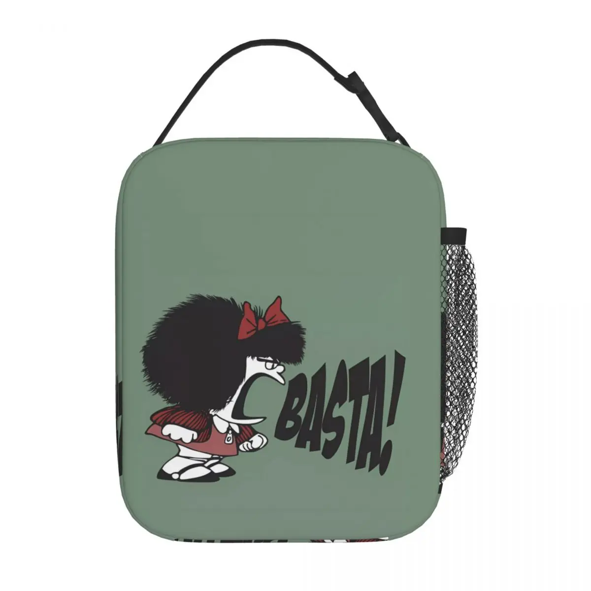 Mafalda Cartoon Lunch Bag Argentine Cartoon Quino Comic Funny Lunch Box For Women Cooler Bag Designer Thermal Tote Handbags