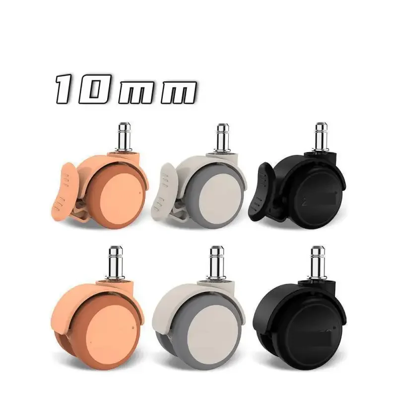 5Pcs 2 Inch Office Chair Casters with Brake, 200KG Heavy Duty Universal Plug Rod Wheels,for Computer