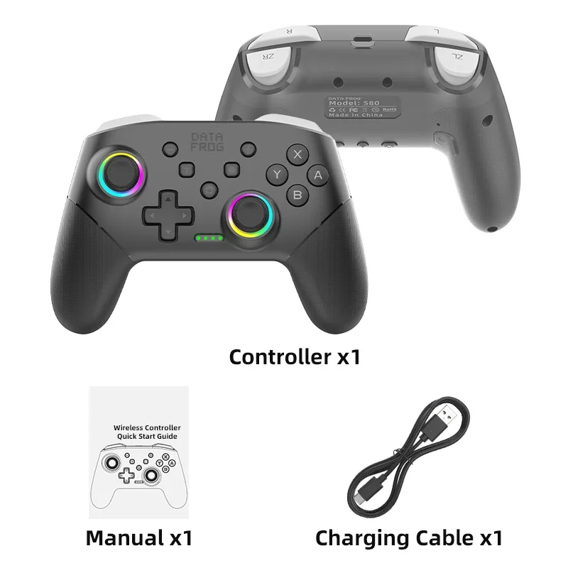 DATA FROG Draadloze gamecontroller voor Switch / OLED / Lite / Switch 2 Console Programmeerbare joystick-gamepad voor pc - afbeelding 1