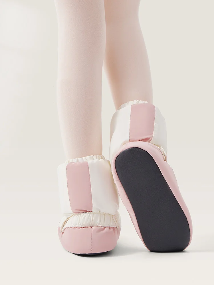 Women Ballet Boots Shoes Warm Up Booties Winter Dance Boots Plush Dance Cotton Shoes Warm Anti-Slip Ballet Shoes Training Shoes