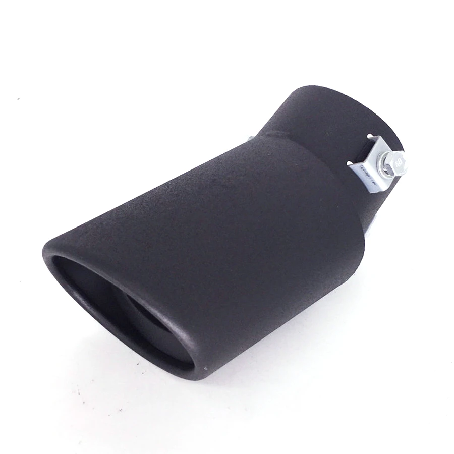 

62MM Car Exhaust Pipe Tail Muffler Stainless Steel Black Automobiles Exhaust Tip pipe