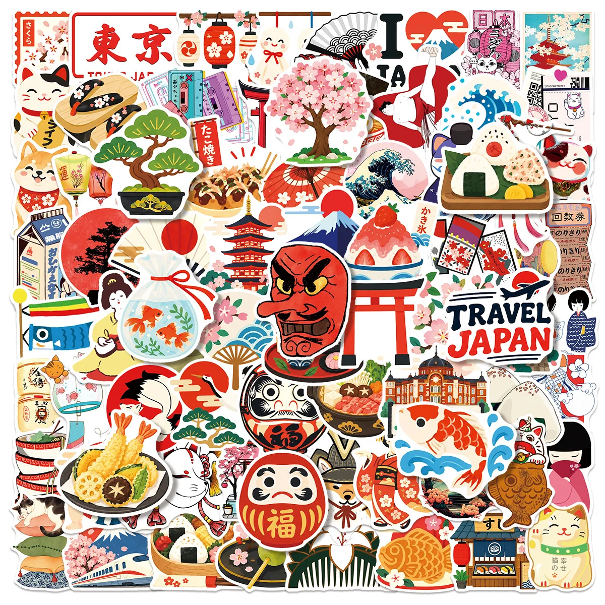 10/50/100PCS Japanese Element Style Stickers Street Culture Cartoon Graffiti Decoration DIY Notebook Suitcase Phone Guitar Toys