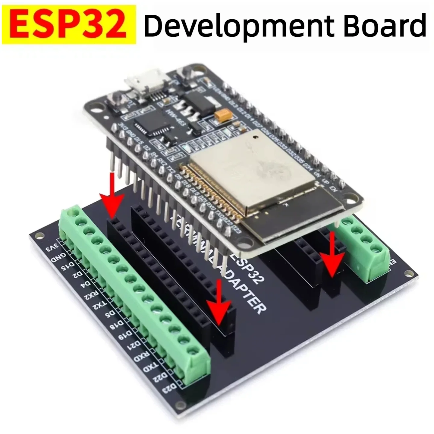 Płytka rozwojowa ESP32 karta rozszerzeń kompatybilna z modułem ESP32 WiFi Bluetooth NodeMCU-32S Lua 30Pin karta rozszerzeń
