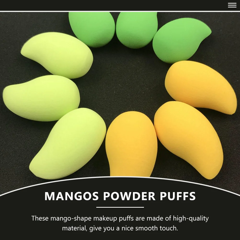 6 Pcs Mango Beauty Sponge Girl Make up Sponges Portable Foundation Makeup Puffs