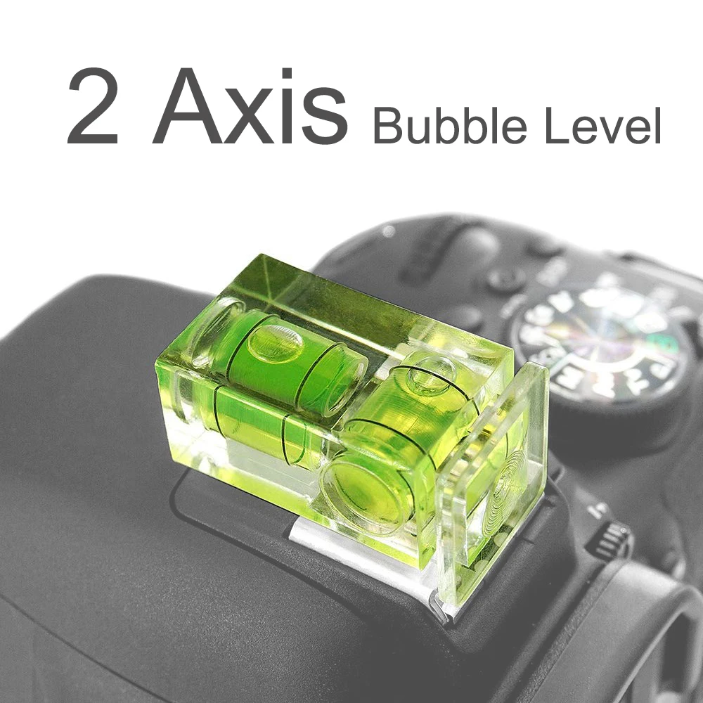 3 Axis 2 Axis Camera Level Hot Shoe Spirit Level Hot Shoe Cover Bubble Level Protection Cap for DSLR SLR Camera Accessories