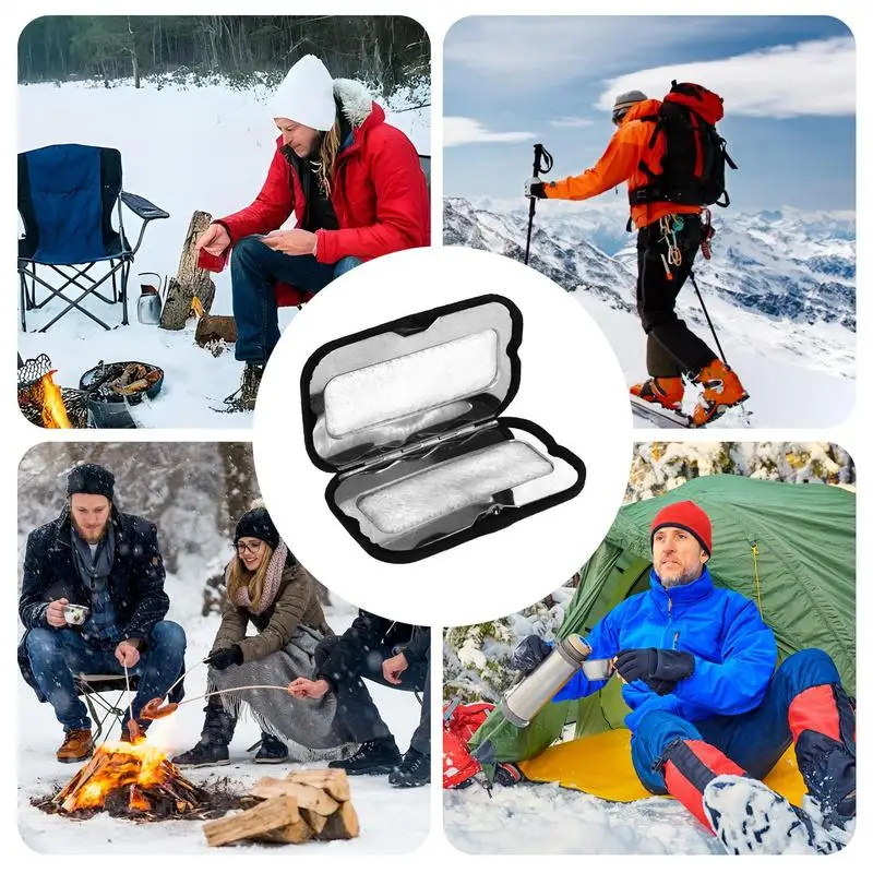 Portable Winter Zinc Alloy Hand Warmer Unisex Outdoor Hiking Reusable Carbon Rod Refillable Fuels Stick Hand Warmers for Fishing