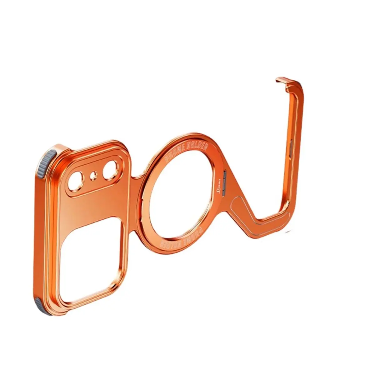Metal Case for IPhone 17 Pro Max, Slim Frameless Aluminum Alloy Bumper with Ring Holder Magnetic Stand-DT82