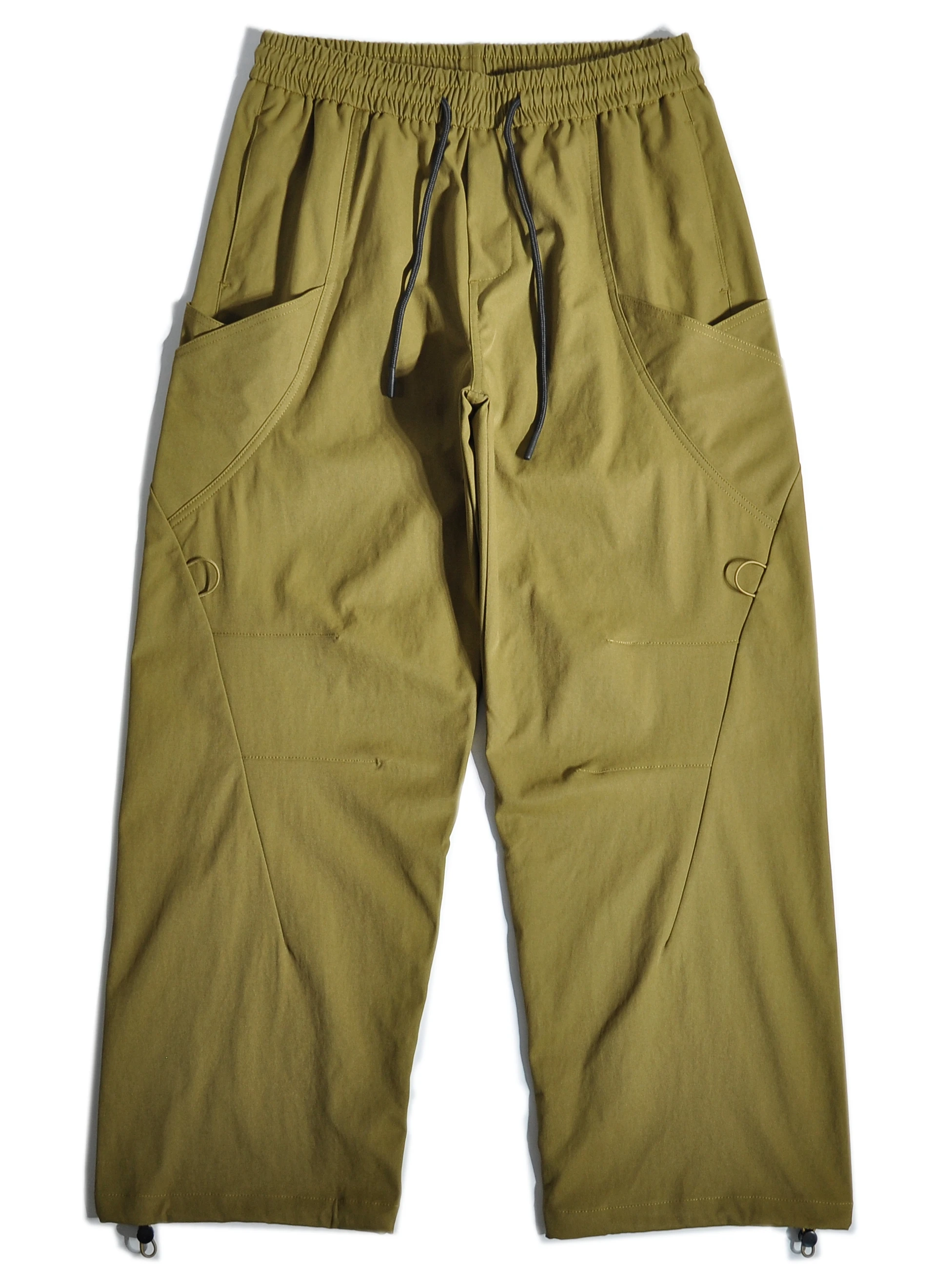 

Outdoor Functional Loose Casual Straight Leg Trousers with Big kets Street Sle Workwear Pants Loose Fit Dstring