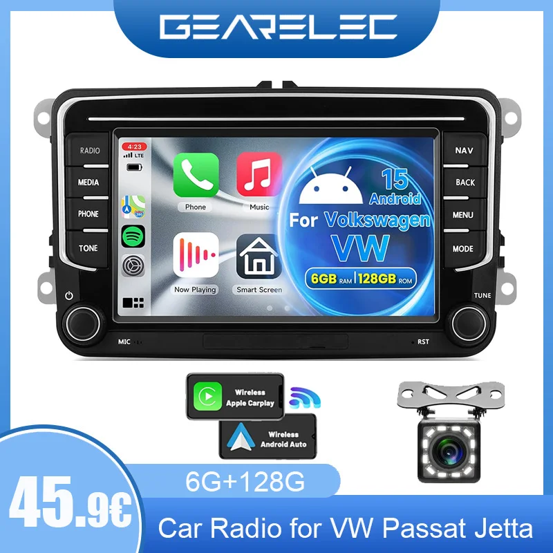 Autoradio 8 cœurs Carplay Android Auto pour VW Volkswagen Jetta Passat Golf Polo Beetle 7 "autoradio GPS lecteur multimédia de voiture