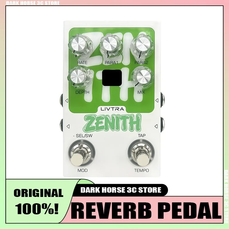

LIVTRA True Stereo I/O Dual in & Out Stereo Digital Effect Pedal Reverb Dual Footswitch Reverb Single Effect Pedal