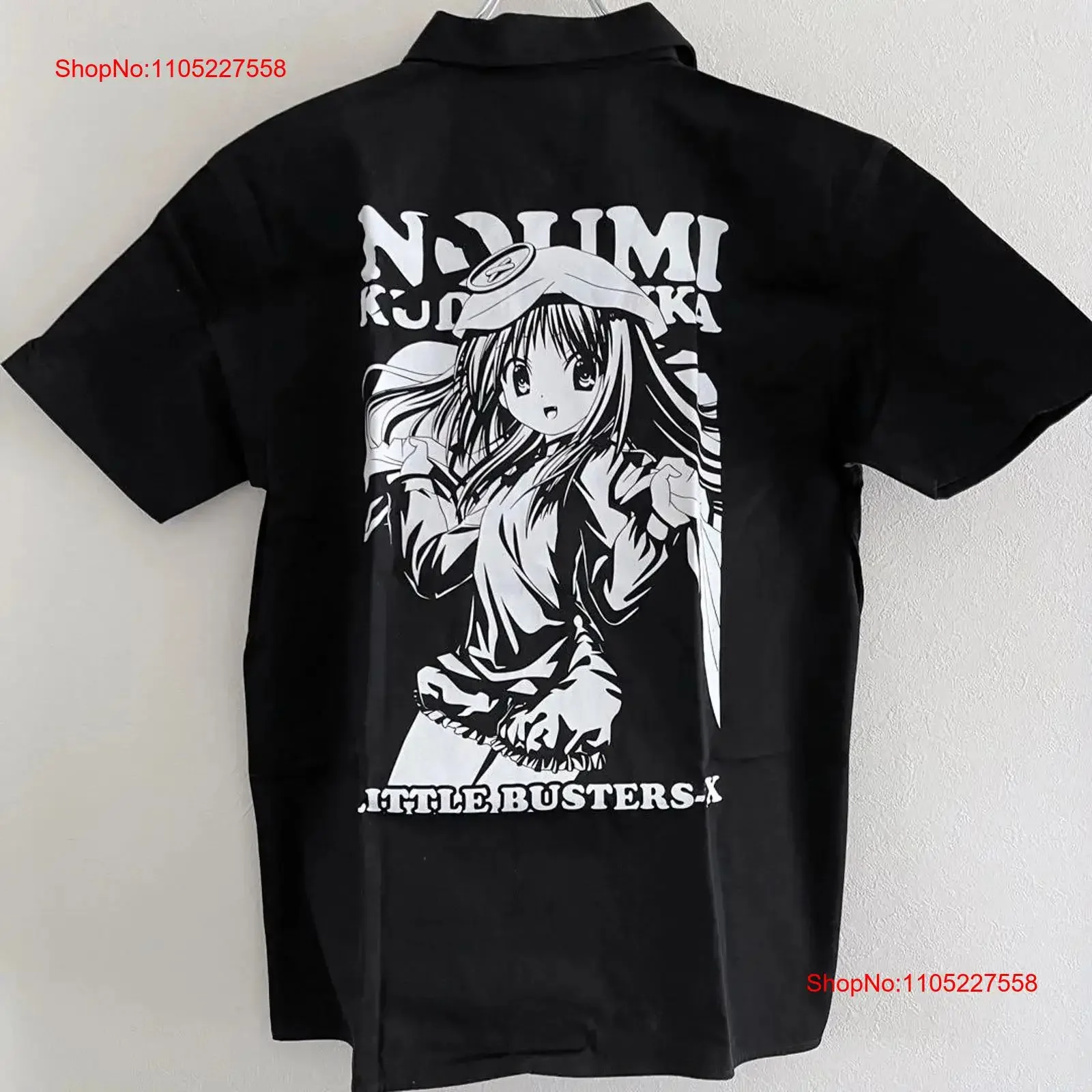 Little busters T Shirt XL size cartoon anime movie game voice actor vintage Washed fashion homme Comfortable streetwear