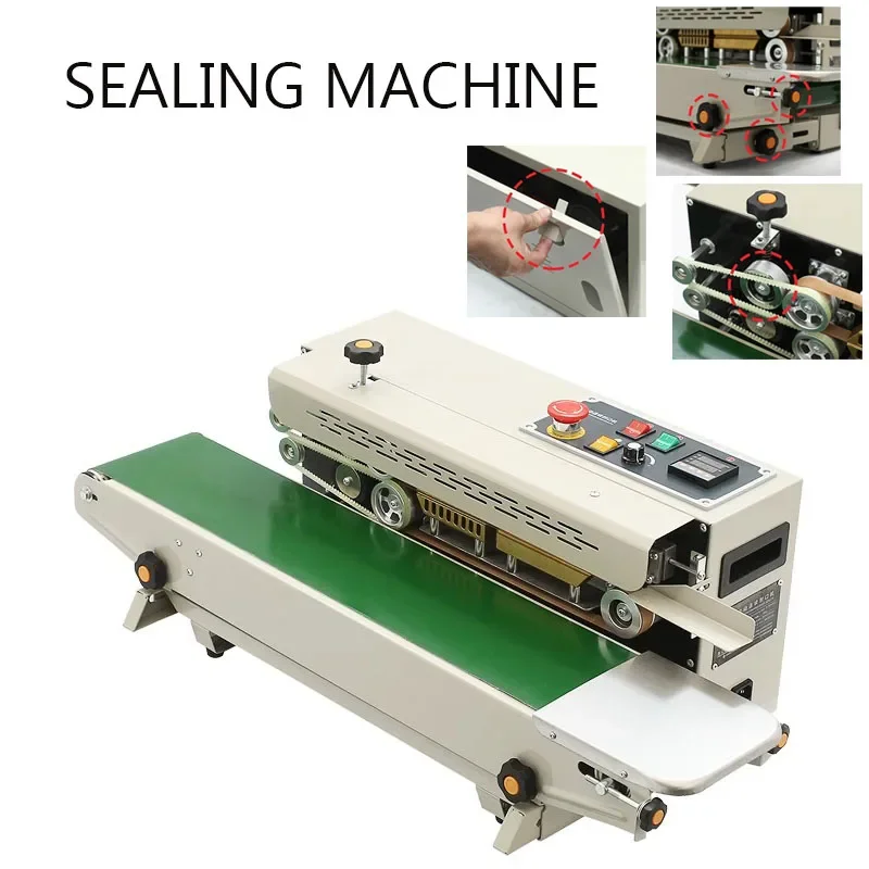 Automatic Continuous Sealing Machine Plastic Bag Package Machine Food Tea Kraft Paper Bags Sealing Machine