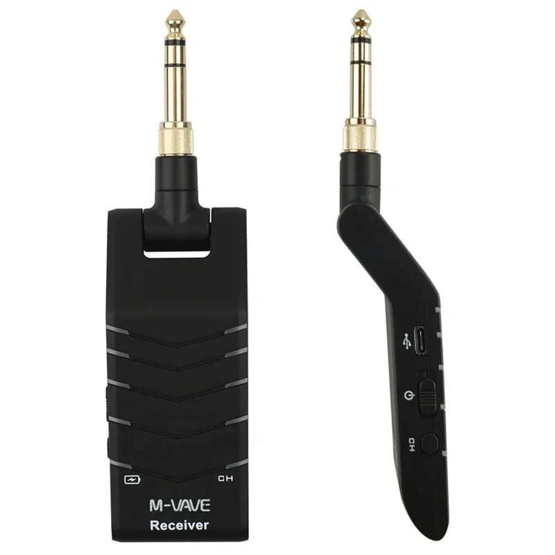 

M-VAVE WP-4 2.4Ghz Wireless Guitar System Transmitter Receiver Rechargeable 5 Channels Transmitter Receiver for Guitar Bass