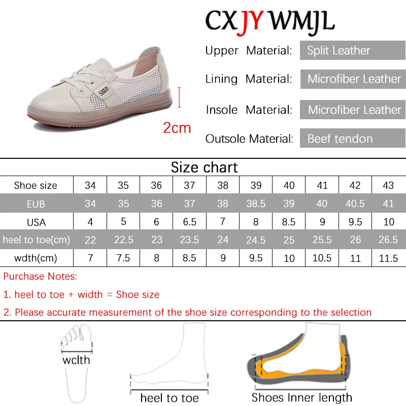 CXJYWMJL Genuine Leather Women Mesh Sneakers Summer Breathable Casual Vulcanized Shoes Ladies Small White Skate Shoes Female