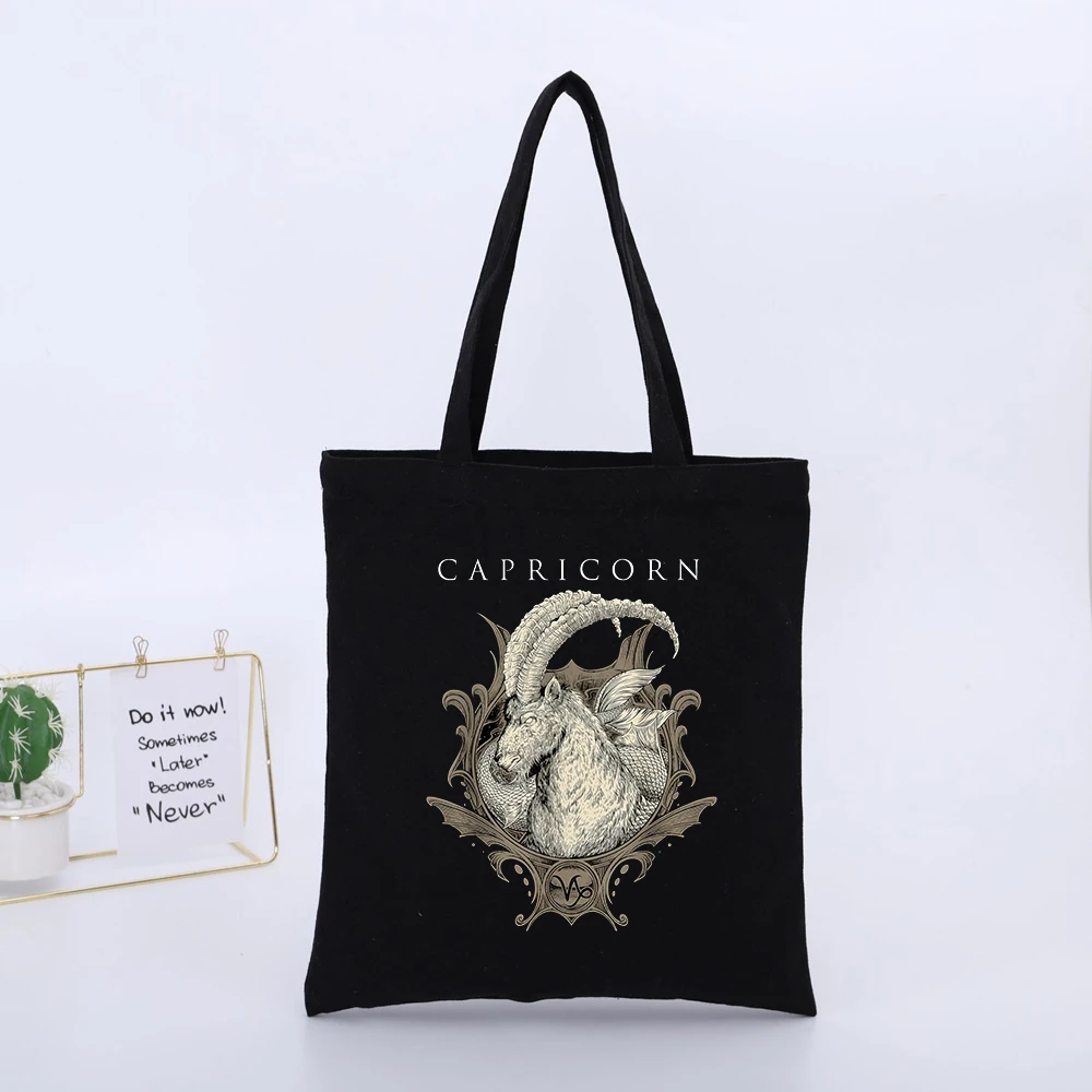 Fantasy Creature Print Canvas Tote Bag, Urban Style for Daily Shopping and Casual Outings
