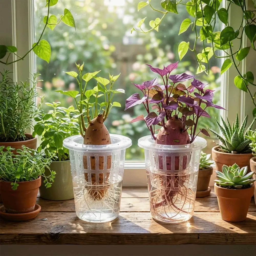 Transparent Plastic Hydroponic Mesh Cups Root View Cups Vegetable Nursery Clear Hydroponic Pots Plant Propagation Flowerpot