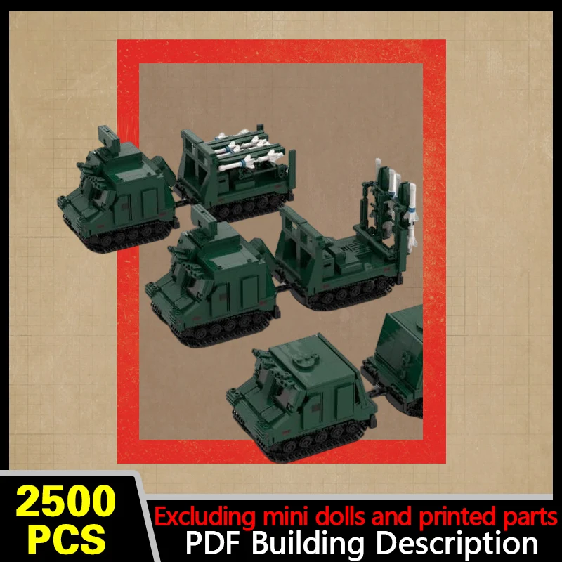 Unmanned Counter-UAV System Model MOC Building Bricks War Equipment Modular Technology Gifts Holiday Assemble Children Toys Suit