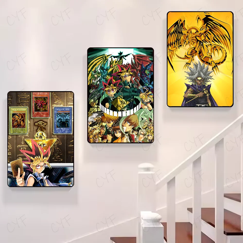 ملصق أنيمي كلاسيكي من Amine Y-Yu Gi Oh عالي الدقة جدار لزج مقاوم للماء لغرفة المعيشة المنزلية وغرفة النوم والديكور الجمالي