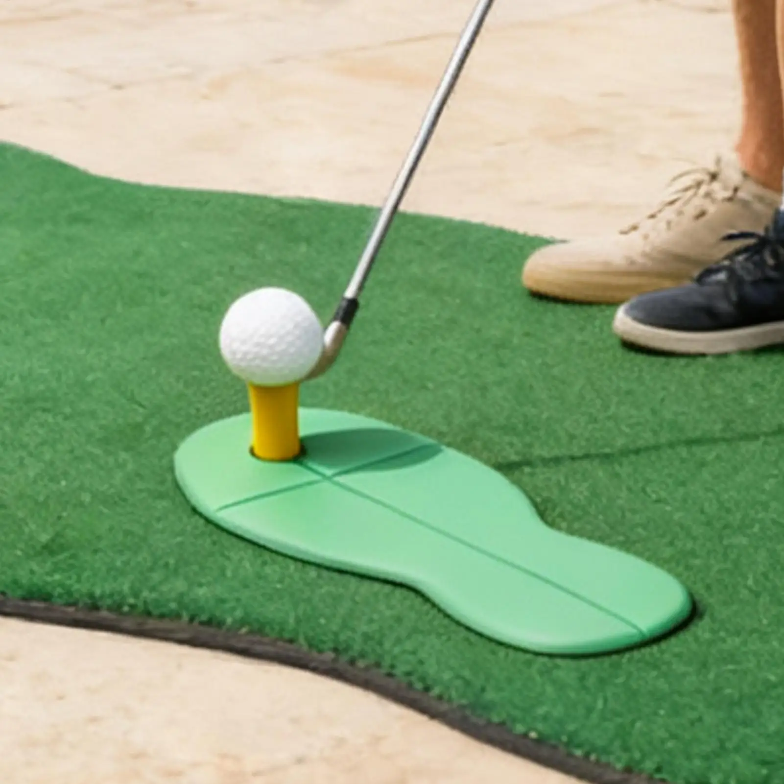 

Golf Hitting Mat Indoor Trainer Pad Golfing Accessories Backyard Golf Swing Mat Tee Holder For Home Backyard Driving Range Court
