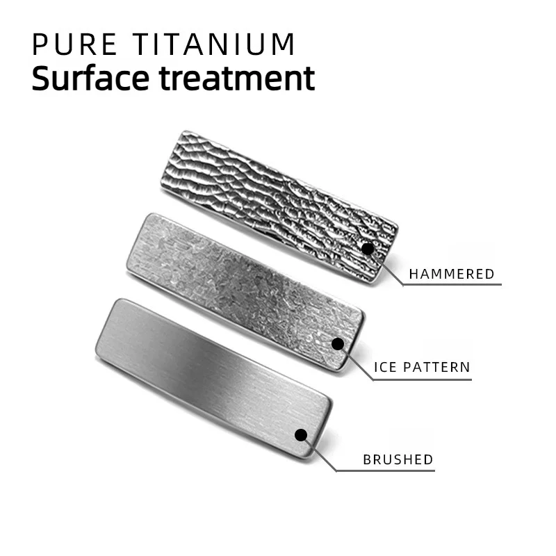 New Pure Titanium Fashion Double Pin Buckle, Smooth Plate Buckles, Hammer Lightweight Non Rusty Belt Clasp Men and Women