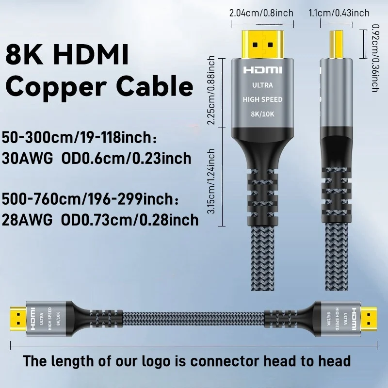 MIZIQIER 8K HDMI 2.1 Cable, 48Gbps Ultra High-Speed HDMI Cables, 8K@60Hz, 4K@120Hz EARC Compatible for TV/PS5/PS4/Xbox/Projector