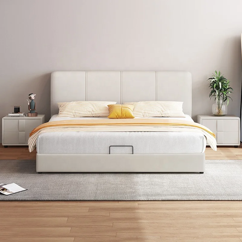 Bedroom Sleeping Furniture Luxury Hotel Latest Complete Winter Double Bed Designs king Size Modern Single Up-holstered Beds