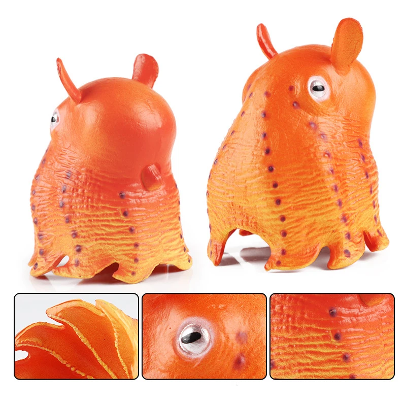 New Simulation Children's Cognitive Toy Little Flying Elephant Smoke Ash Octopus Deep-Sea Life Marine Animal Model Ornament Gift